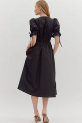 Whitney Puff Sleeve Midi Dress