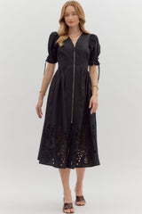 Whitney Puff Sleeve Midi Dress