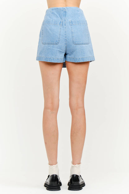 Denim Lace Skort