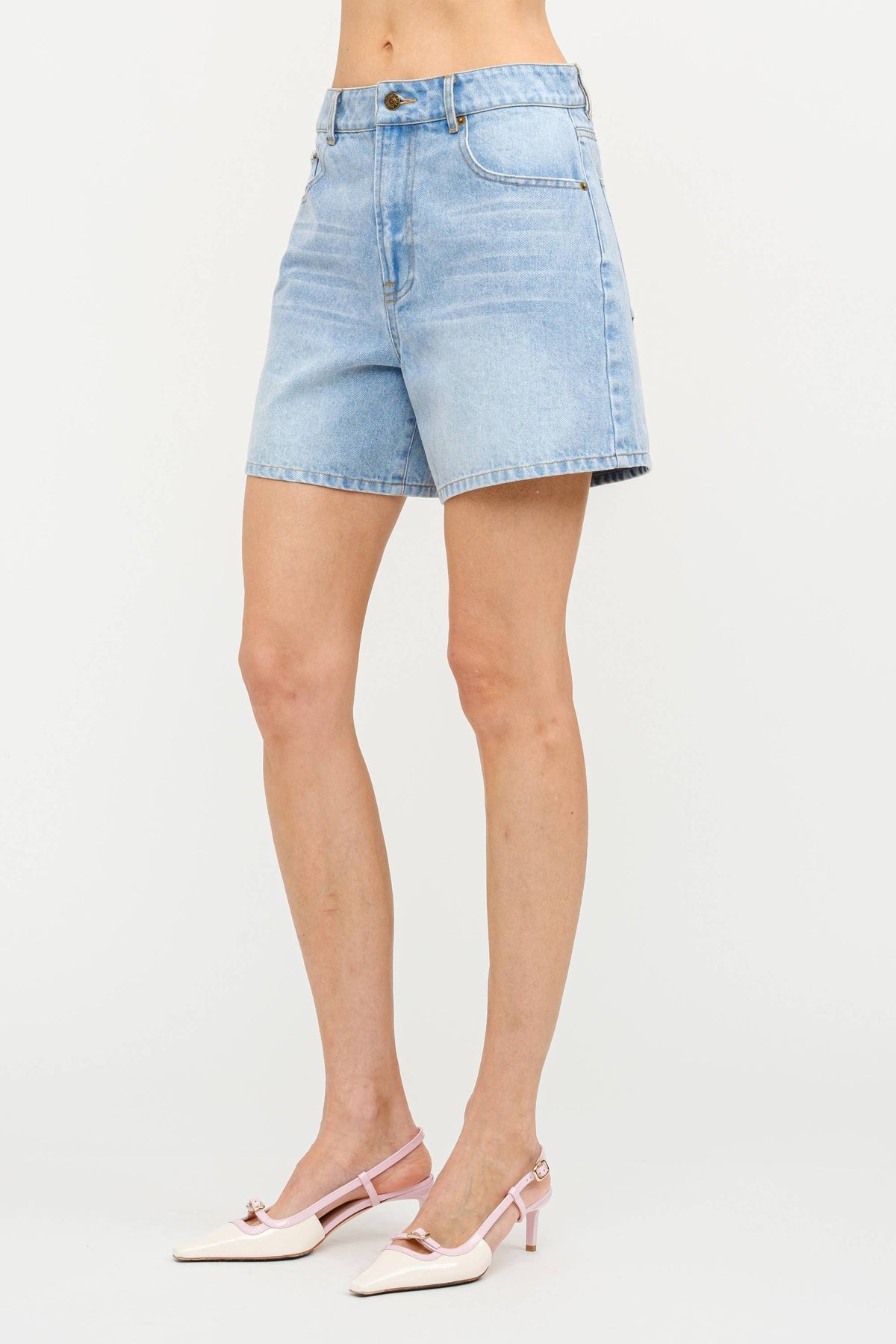 Meghan Denim Mom Shorts