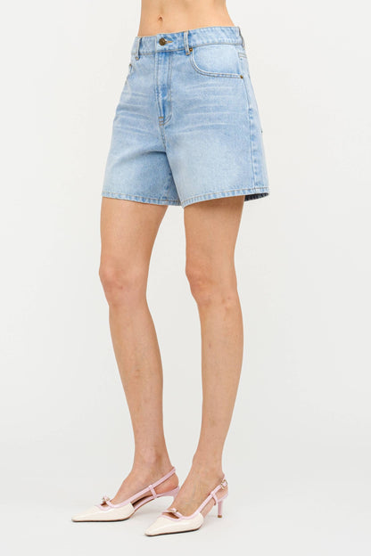 Meghan Denim Mom Shorts