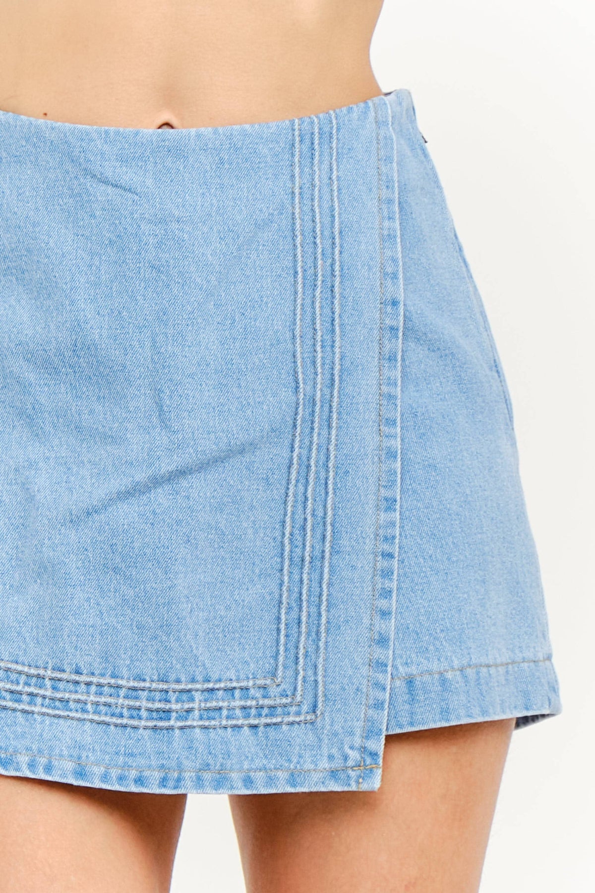 Denim Lace Skort