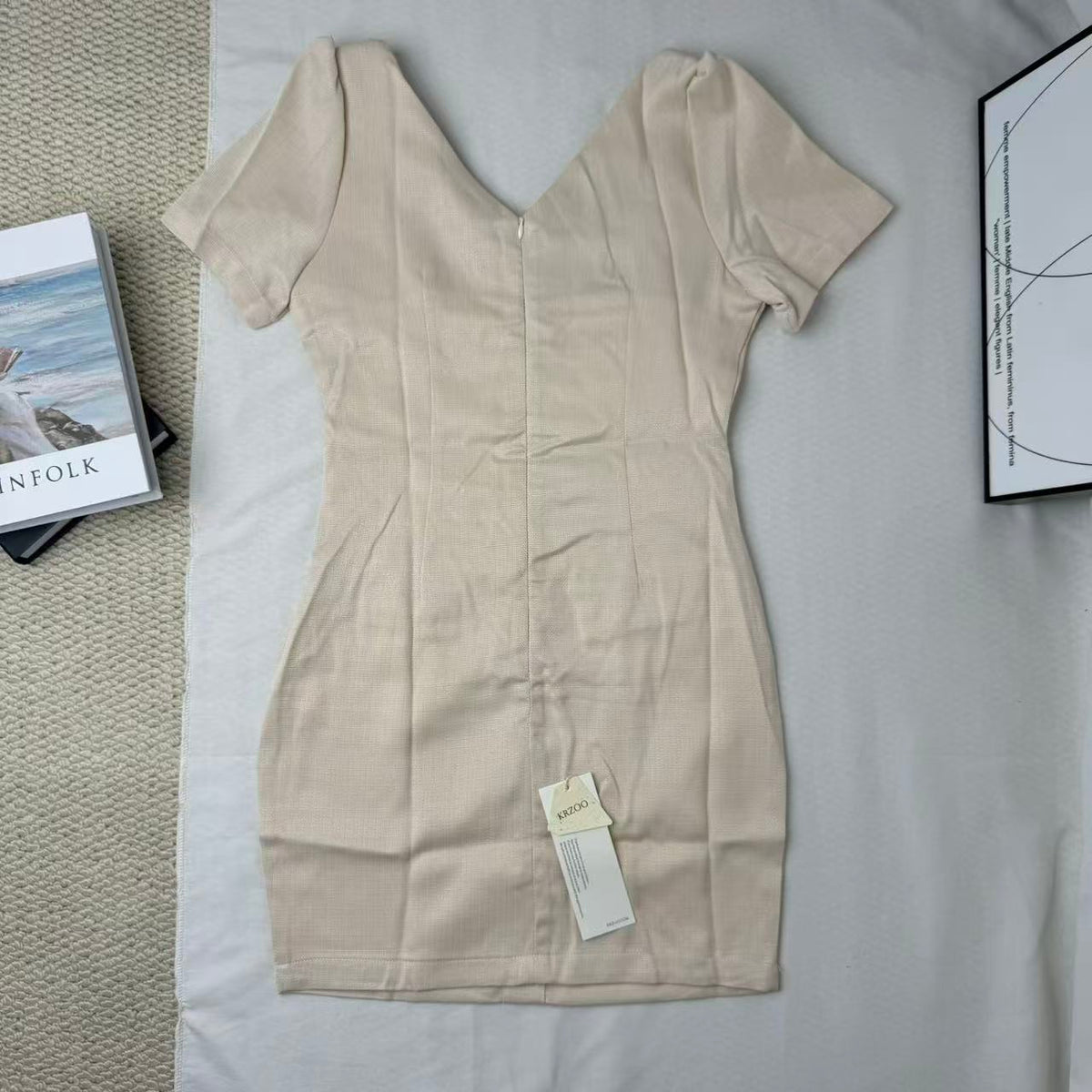 Chic Square-Neck Slim-Fit Dress For Petites
