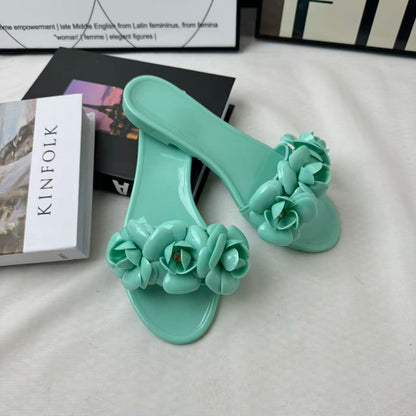 Camellia Flower One-Piece Shoes